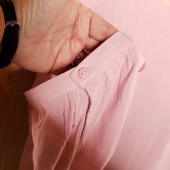 Caralynmirand The Drop Pink Pullover Blouse Medium - Picture 4 of 6
